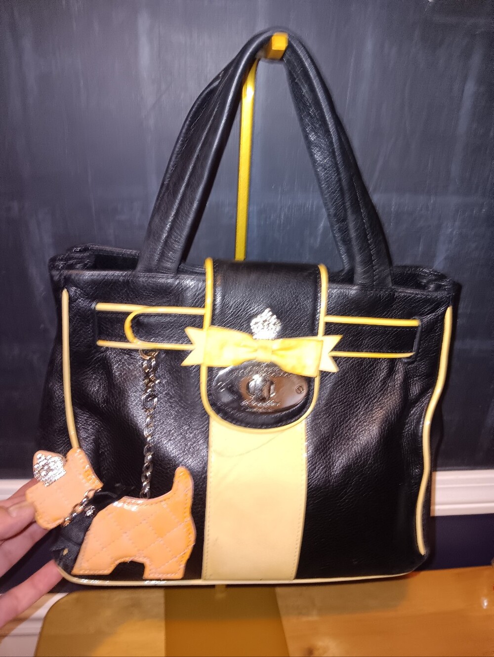 My Flat in London Ashby Leather Satchel Bag